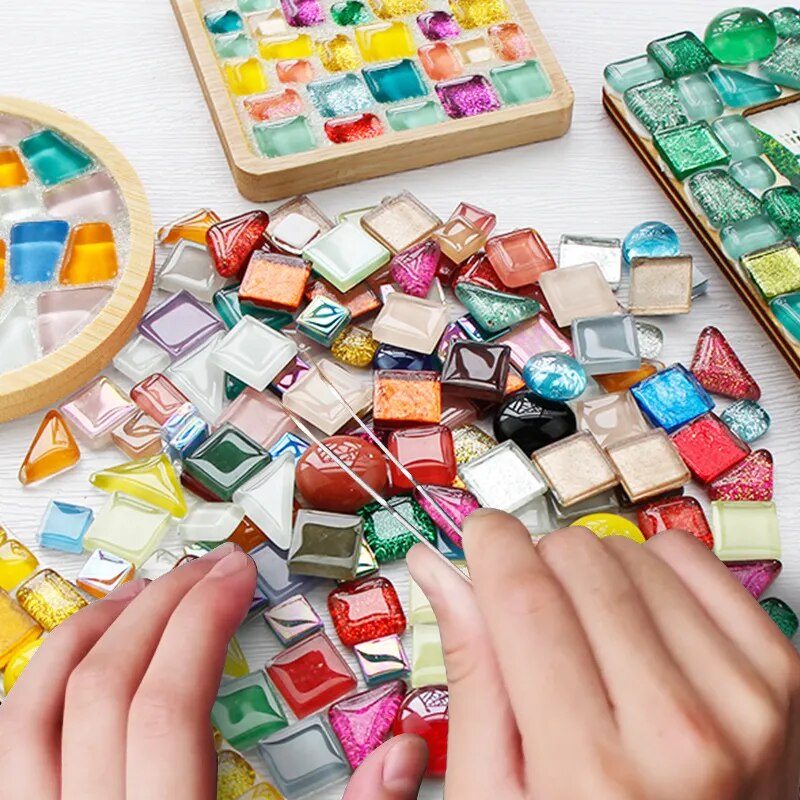 1000G Various DIY Mosaic Crystal Glass tiles