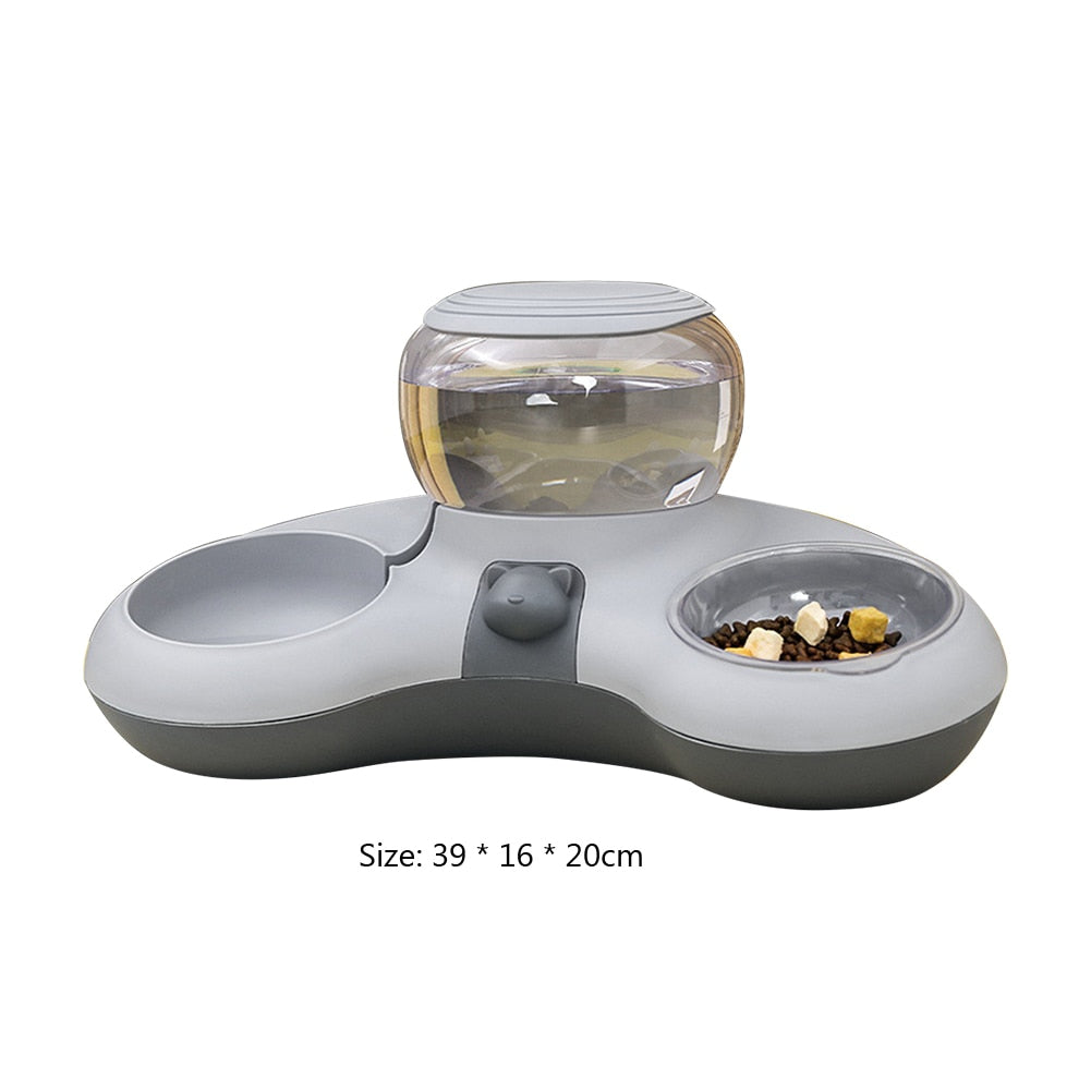 Automatic Feeder Food Bowl With Water Fountain - scottsoutlet