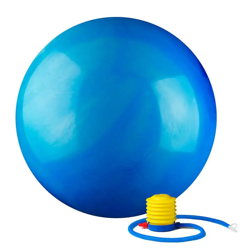 Static Strength Exercise Stability Ball with pump Multi-Colored, 75cm