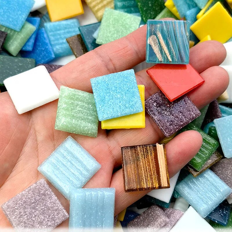 250/1000G Sandy Crystal Mosaic Tiles Square Glass stone