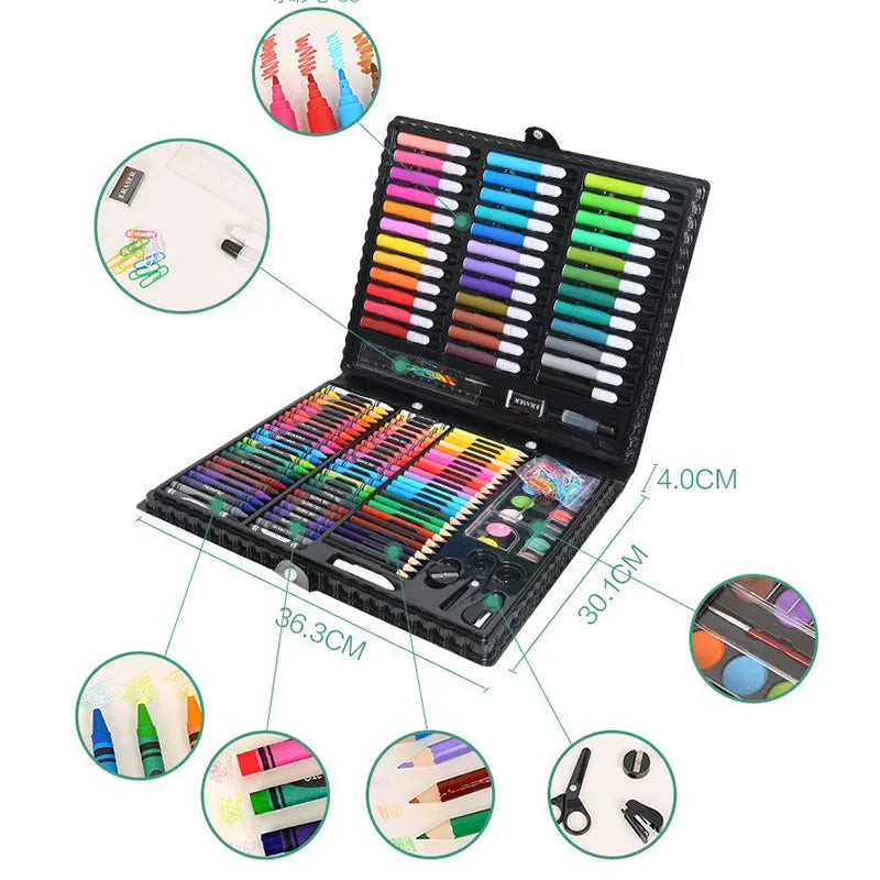 86 or 150pcs Drawing Painting Set Non Toxics Crayon Tools Drawing Kit Stationery