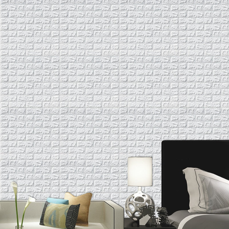 10pcs 3D Imitation Brick Waterproof Self Adhesive Wallpaper Wall Sticker - scottsoutlet