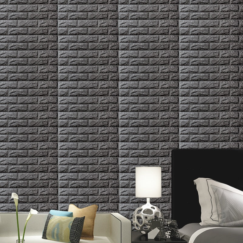 10pcs 3D Imitation Brick Waterproof Self Adhesive Wallpaper Wall Sticker - scottsoutlet