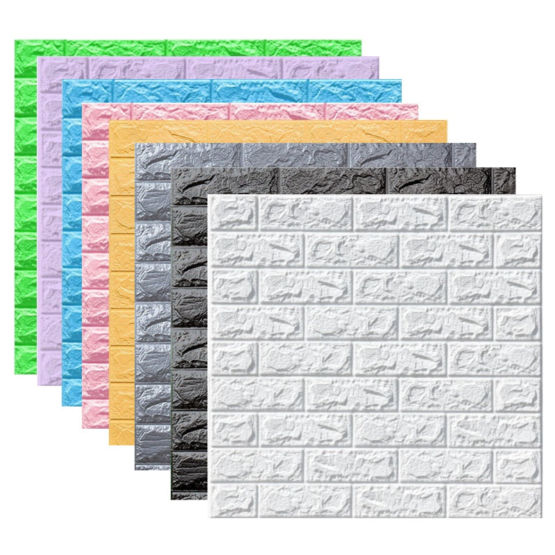 10pcs 3D Imitation Brick Waterproof Self Adhesive Wallpaper Wall Sticker - scottsoutlet