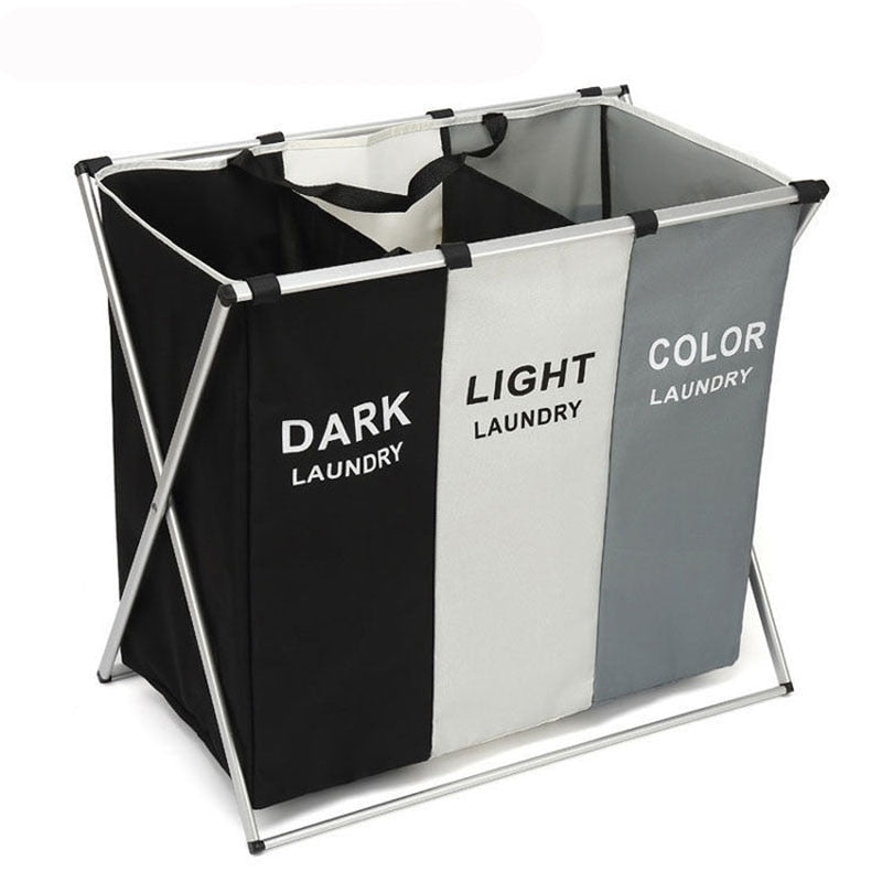 Three Grid Organizer Foldable Laundry Basket - scottsoutlet